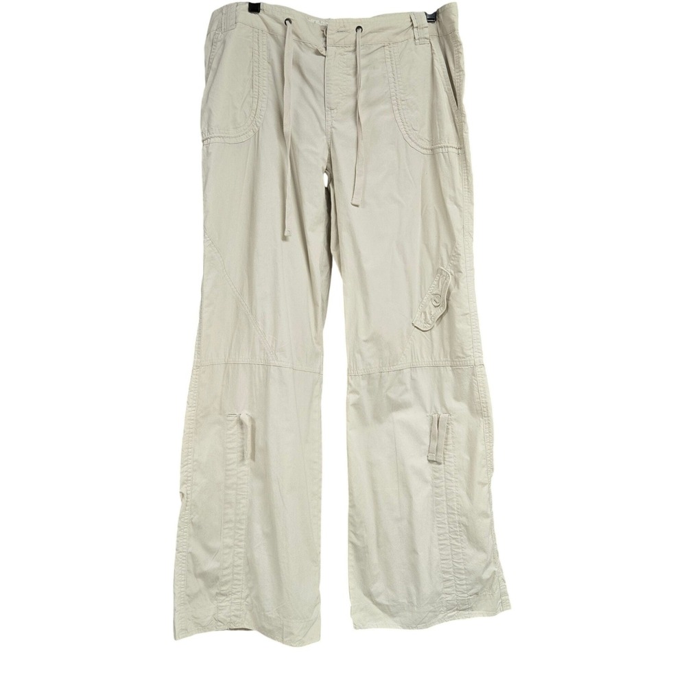 Columbia Sportswear  Khaki Cargo Pants Wide Leg Drawstring  Women's Size 12